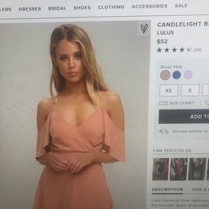Rose lulus dress never worn size med